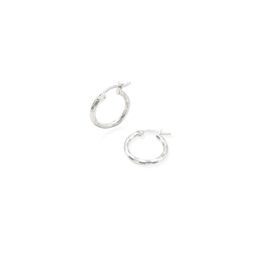 Arracada Domino 1.2cm Plata .925 de Plata .925 — joyería fina para mujer, envío gratis. RG Joyeros.