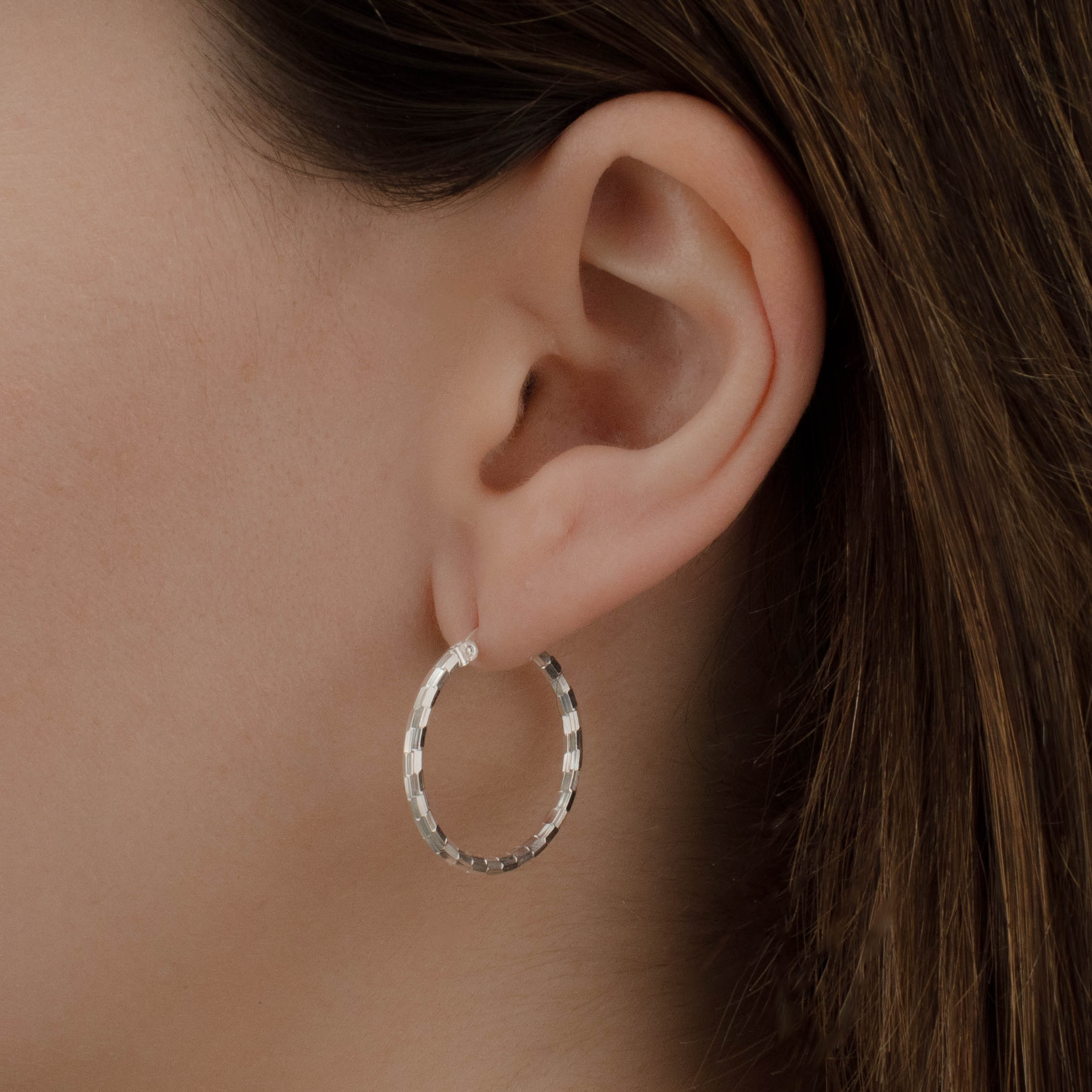 ARRACADA DOMINO 2CM PLATA.925