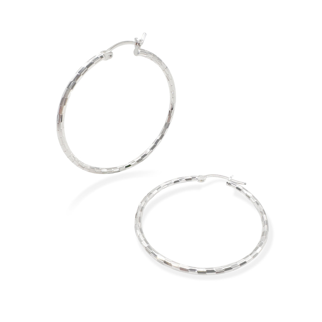 ARRACADA DOMINO 3.5CM PLATA .925