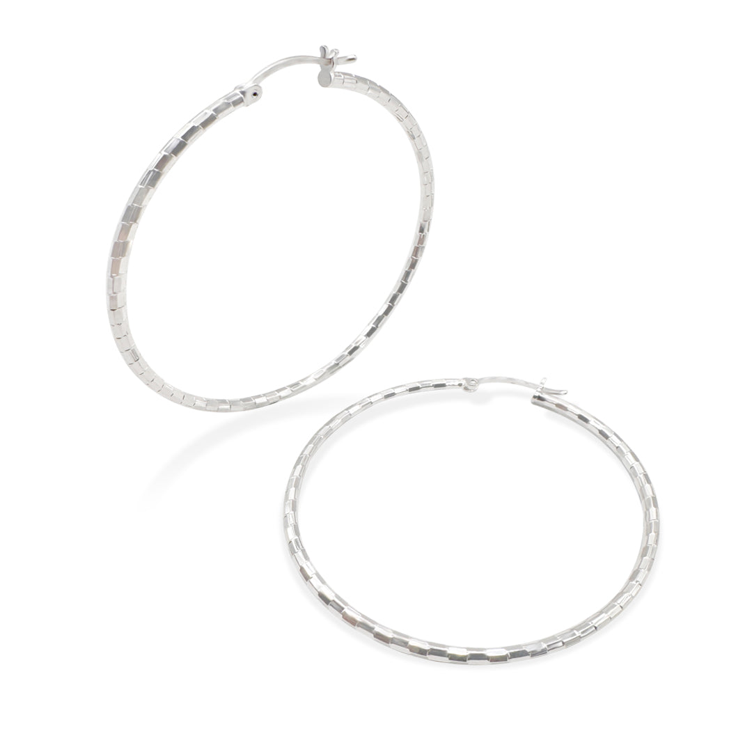 ARRACADA DOMINO 4.5CM PLATA .925