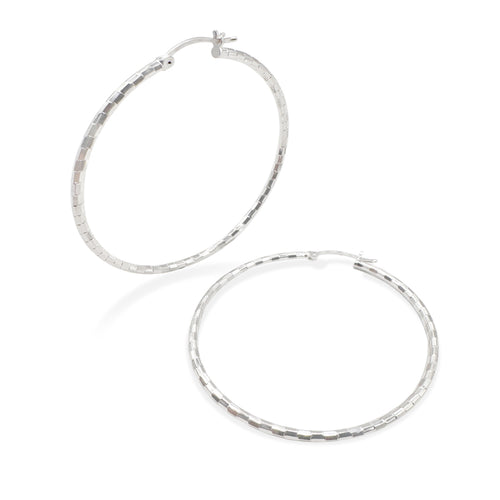 Arracada Domino 4.5cm Plata .925 de Plata .925 — joyería fina para mujer, envío gratis. RG Joyeros.