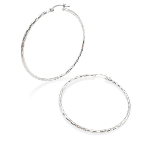 Arracada Domino 5cm Plata .925 de Plata .925 — joyería fina para mujer, envío gratis. RG Joyeros.