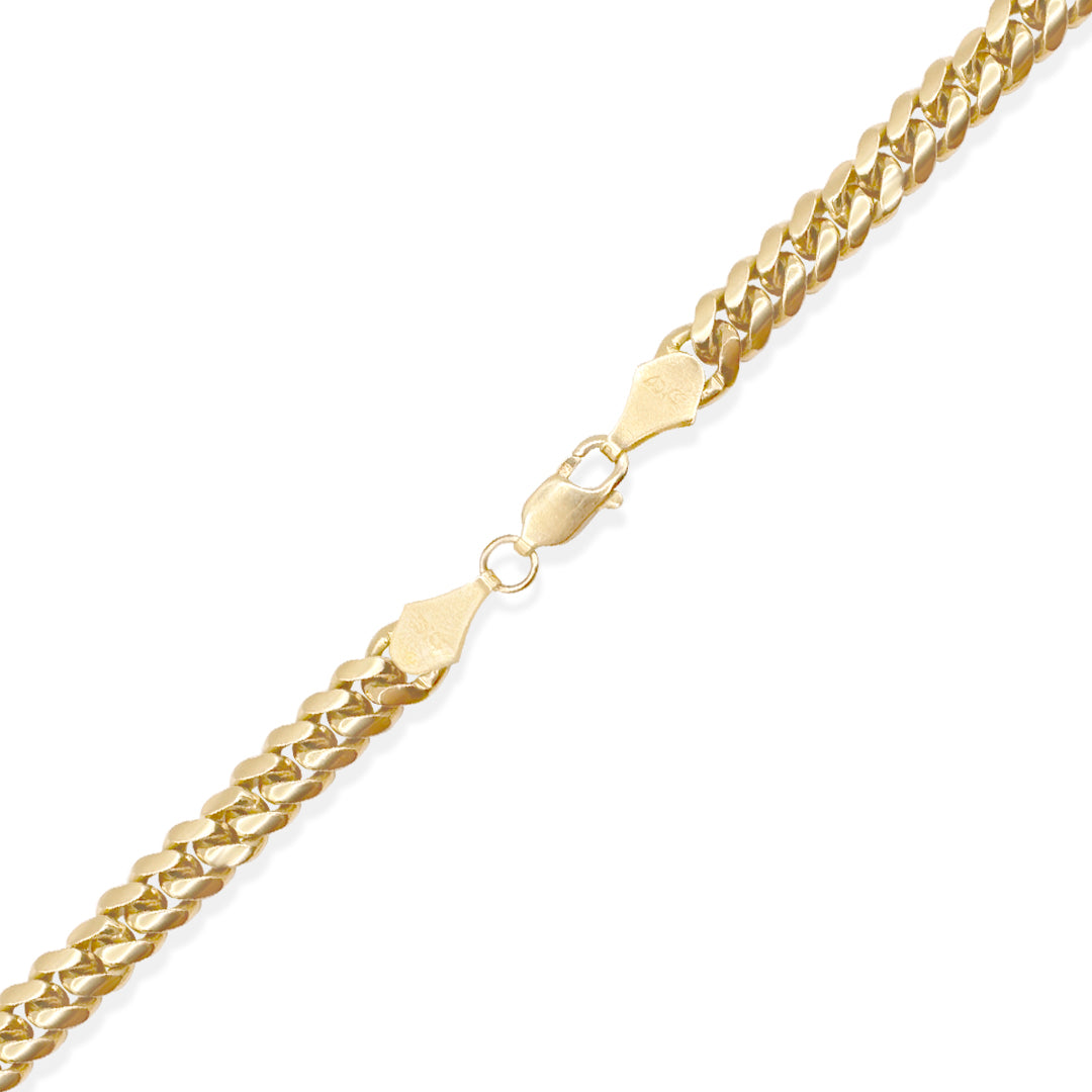 PULSO CUBANO 7MM ORO SOLIDO 10K