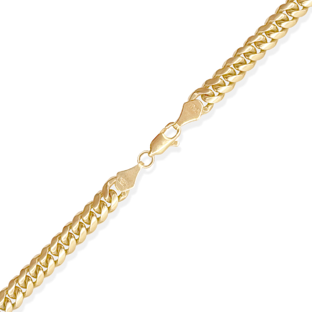 PULSO CUBANO 6.5MM ORO SOLIDO 10K