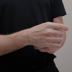 PULSO CUBANO 3MM ORO SOLIDO 10K