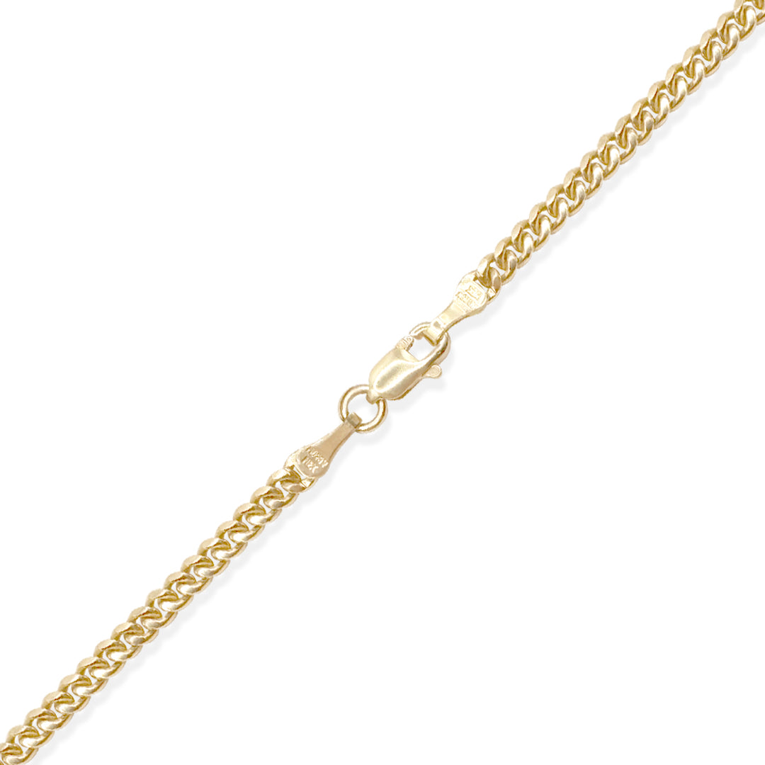 PULSO CUBANO 3MM ORO SOLIDO 10K