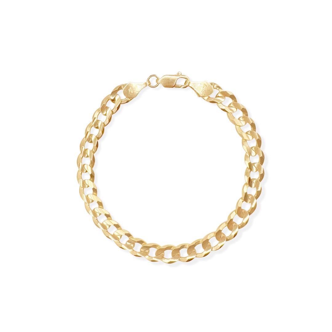 PULSO CUBANO AMERICANO SUPER 8MM ORO 10K