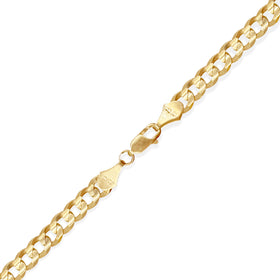 PULSO CUBANO AMERICANO SUPER 7MM ORO SOLIDO 10K