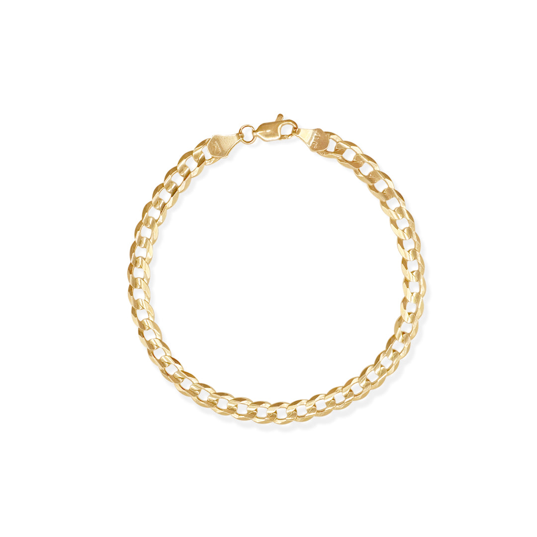 PULSO CUBANO AMERICANO SUPER 6MM ORO SOLIDO 10K