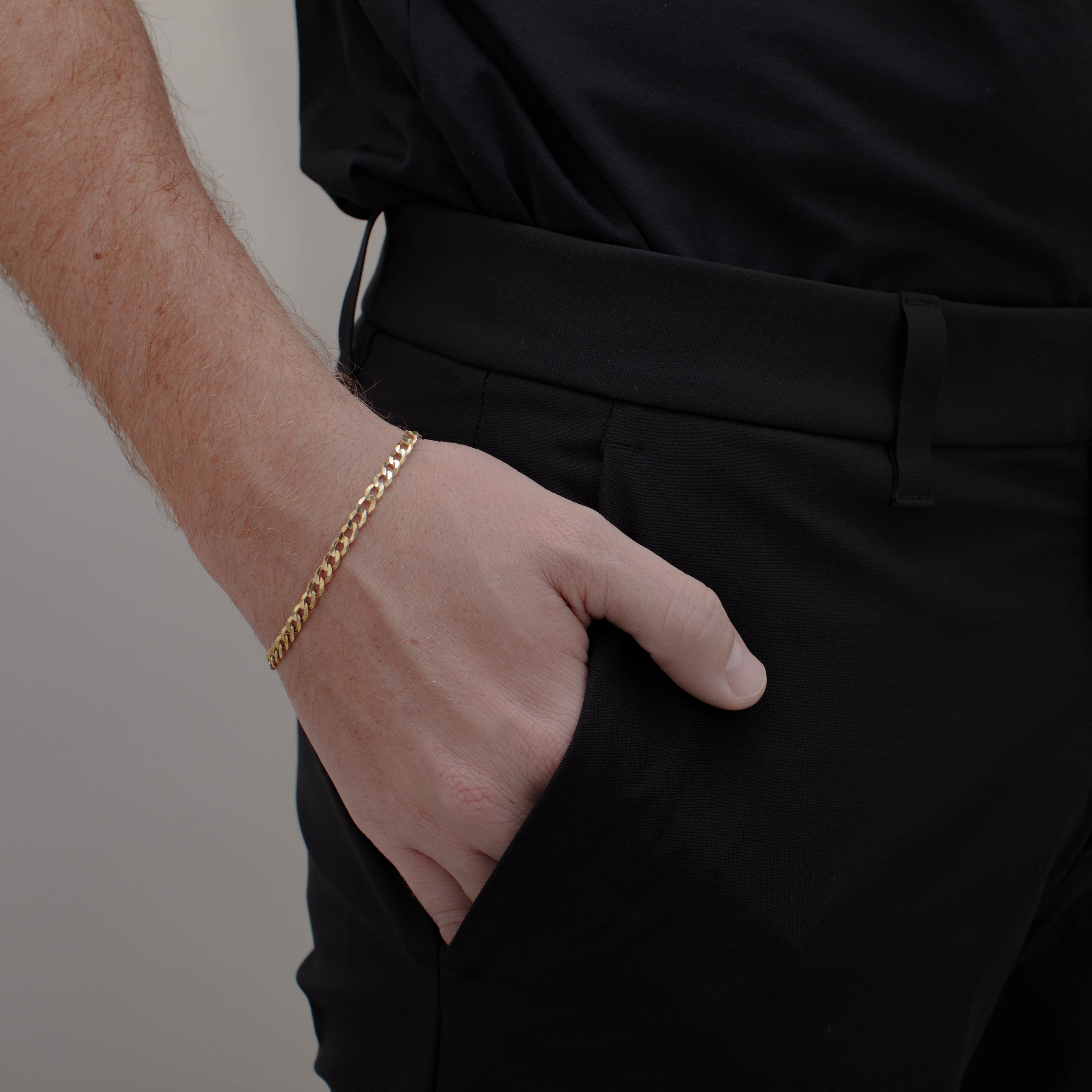 PULSO CUBANO AMERICANO SUPER 5MM ORO 10K