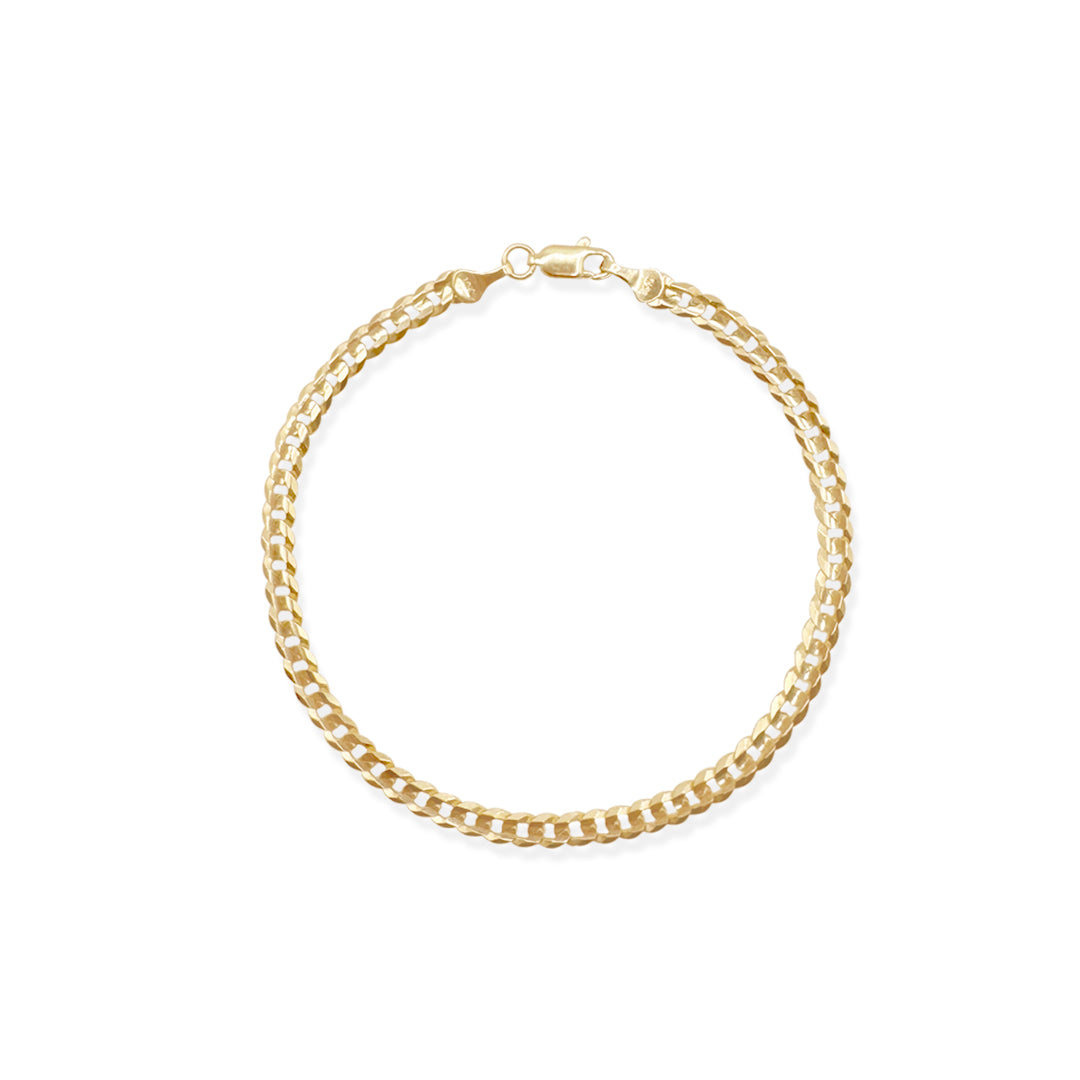 PULSO CUBANO AMERICANO 4MM ORO 10K