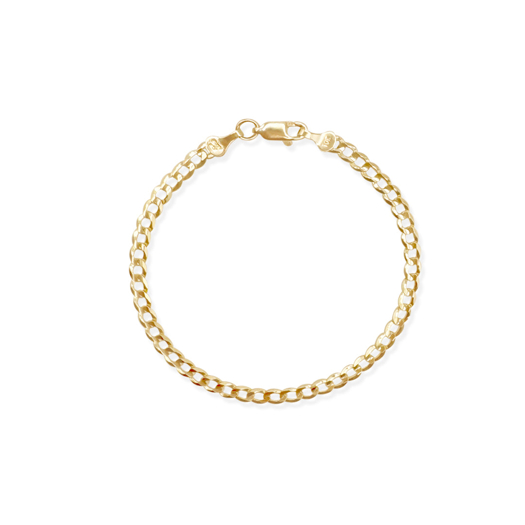 Pulso Cubano Americano 3.5mm Oro 10k de Oro 10K — joyería fina para mujer, envío gratis. RG Joyeros.