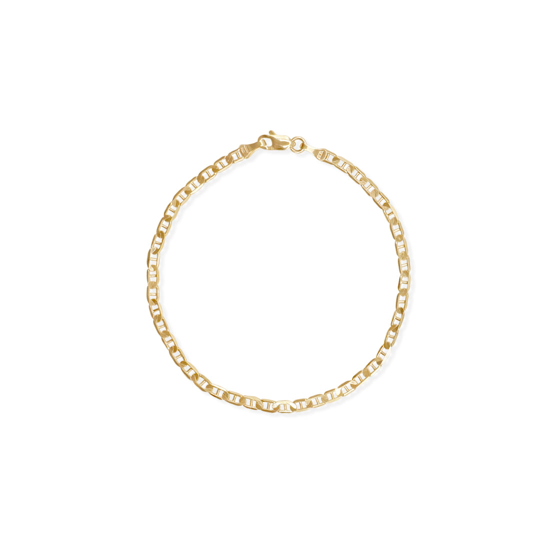 Pulso Guchi Ancla Martillado 3mm Oro 10k de Oro 10K — joyería fina para mujer, envío gratis. RG Joyeros.