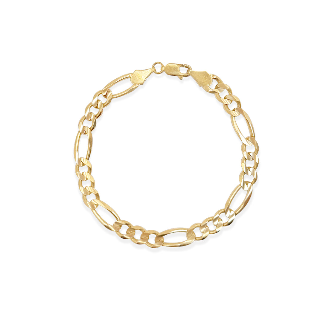 Pulso Figaro 3x1 8mm Oro 10k de Oro 10K — joyería fina para mujer, envío gratis. RG Joyeros.