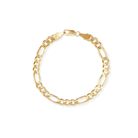 Pulso Figaro 3x1 7mm Oro 10k de Oro 10K — joyería fina para mujer, envío gratis. RG Joyeros.