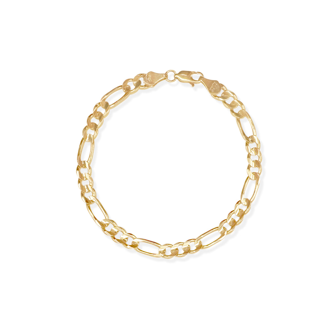 Pulso Figaro 3x1 6mm Oro 10k de Oro 10K — joyería fina para mujer, envío gratis. RG Joyeros.