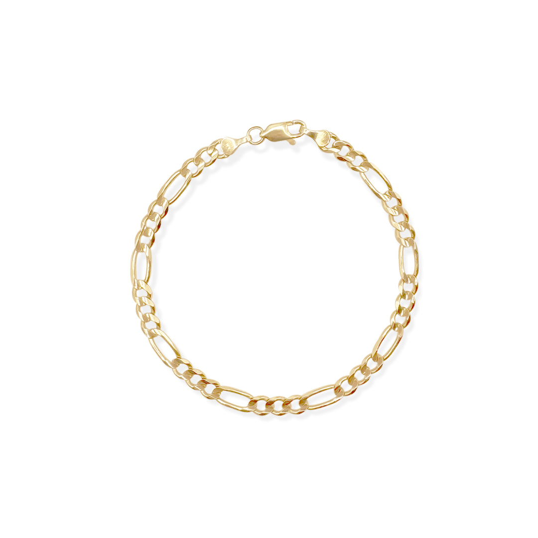 Pulso Figaro 3x1 5mm Oro 10k de Oro 10K — joyería fina para mujer, envío gratis. RG Joyeros.