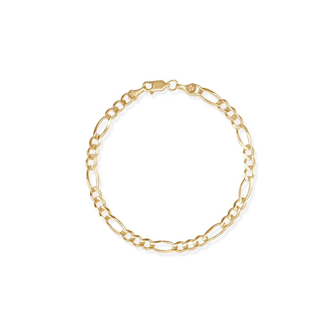 Pulso Figaro 3x1 4mm Oro 10k de Oro 10K — joyería fina para mujer, envío gratis. RG Joyeros.