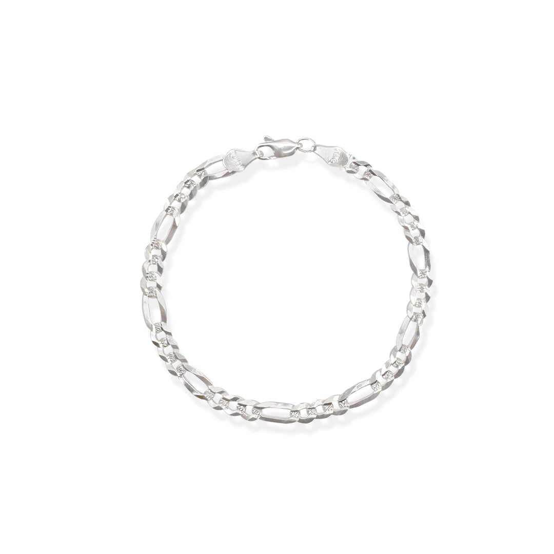 Pulso Figaro Cubano 3x1 Zegrinado 5mm Plata .925 de Plata .925 — joyería fina para mujer, envío gratis. RG Joyeros.