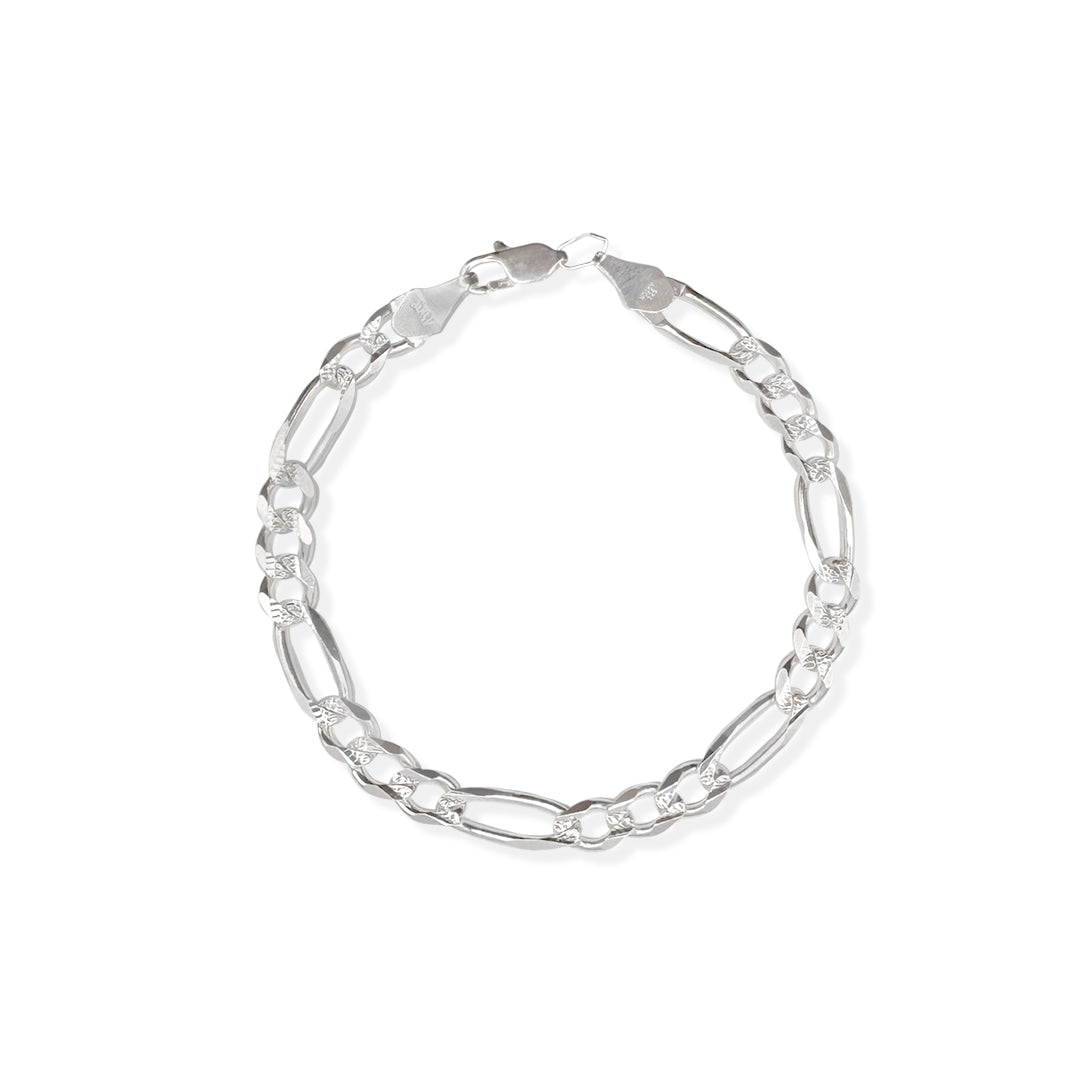 PULSO FIGARO 3X1 SUPER ZEGRINADA 7MM PLATA .925