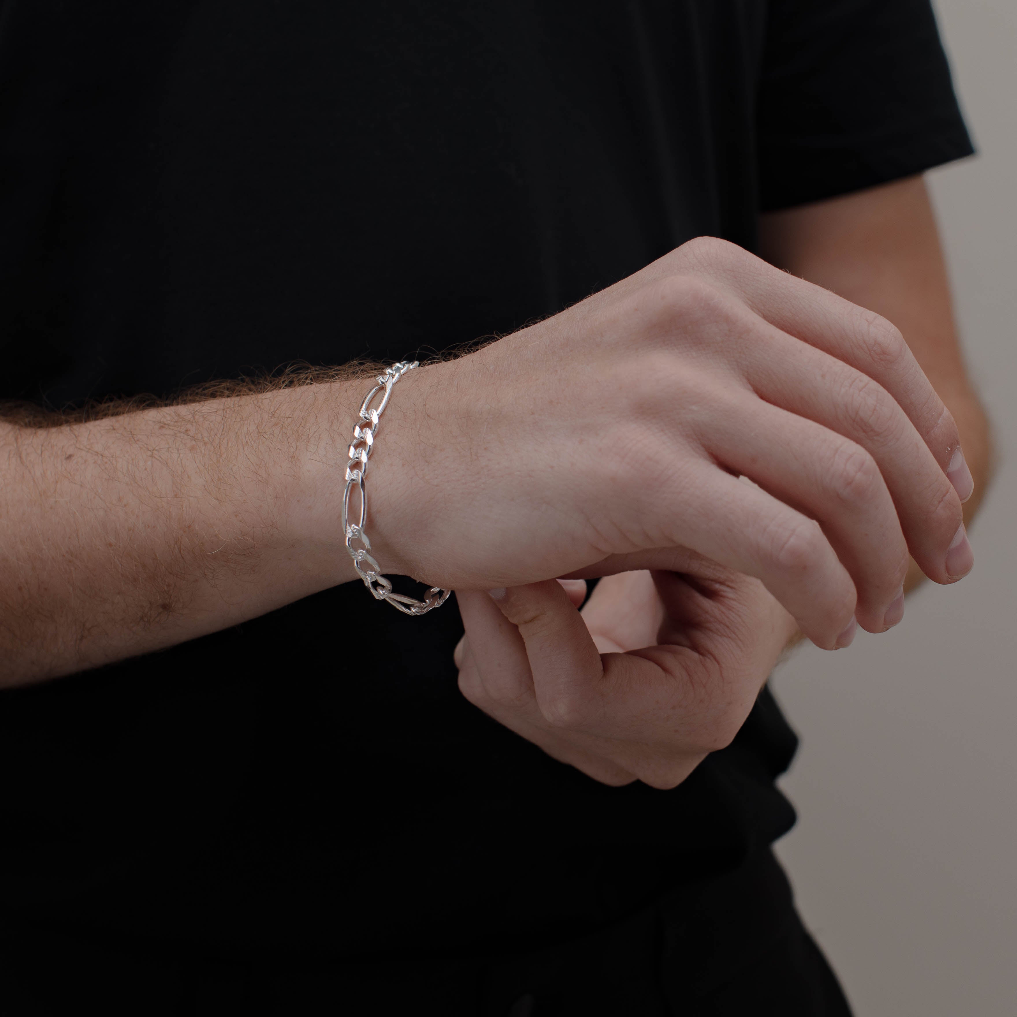 PULSO FIGARO 3X1 SUPER ZEGRINADA 7MM PLATA .925