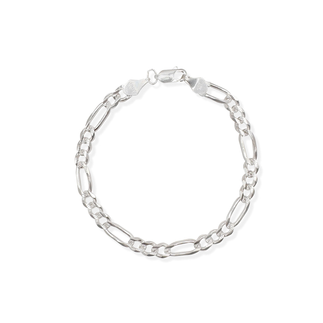 PULSO FIGARO 3X1 SUPER ZEGRINADA 6MM PLATA .925