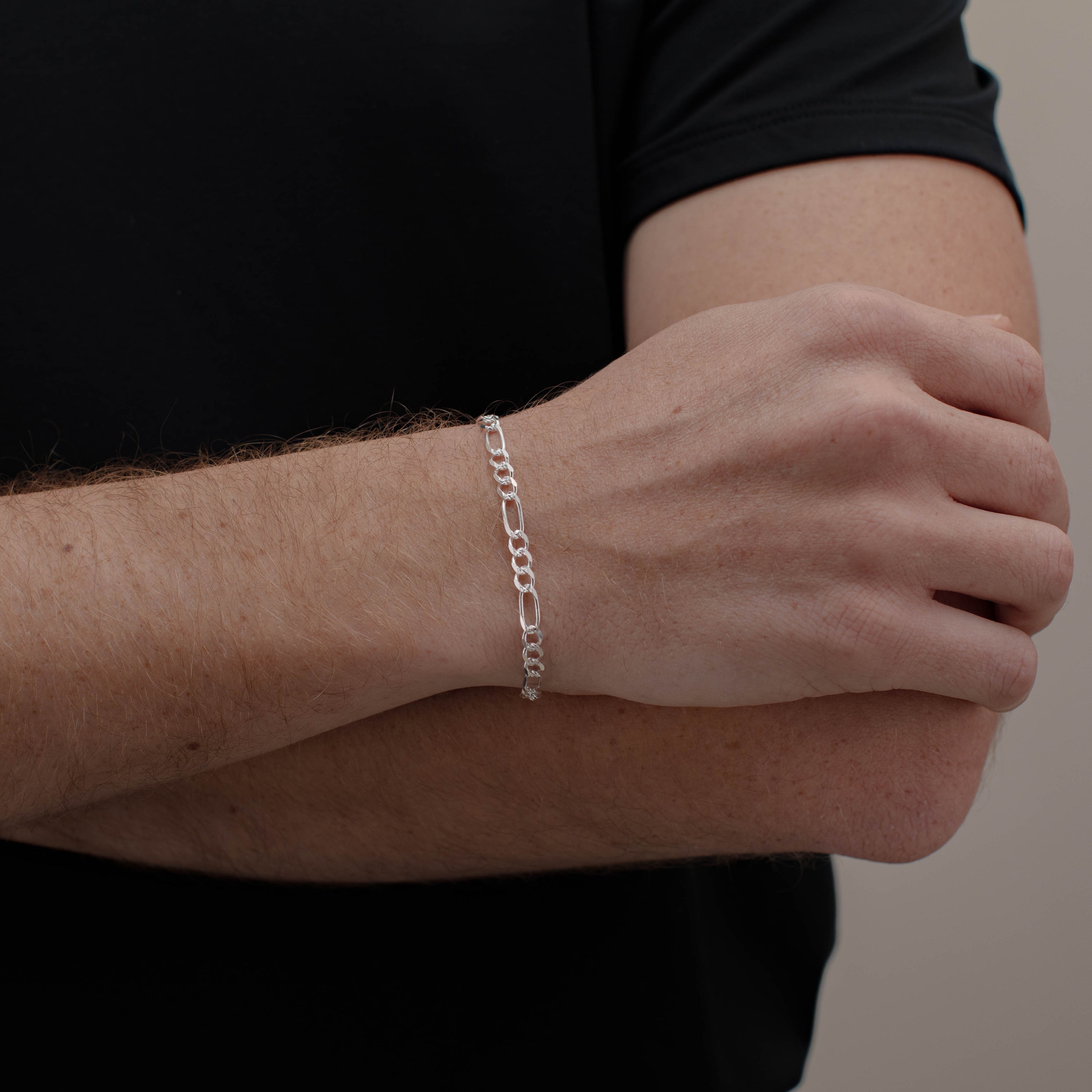 PULSO FIGARO 3X1 ZEGRINADA 4MM PLATA .925