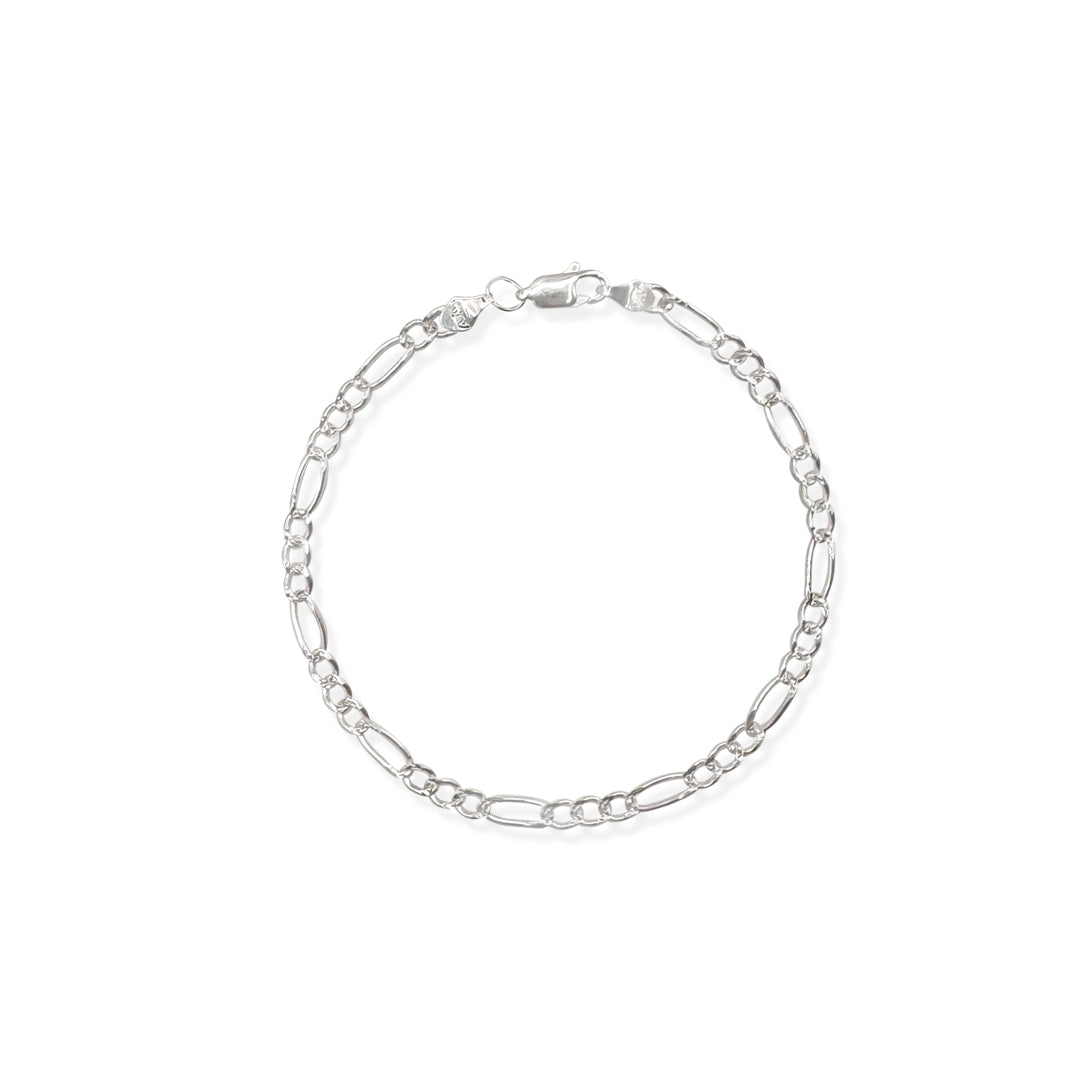 PULSO FIGARO 3X1 ZEGRINADO 3.5MM PLATA .925