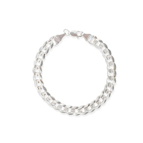 PULSO CUBANO AMERICANO 9MM PLATA .925