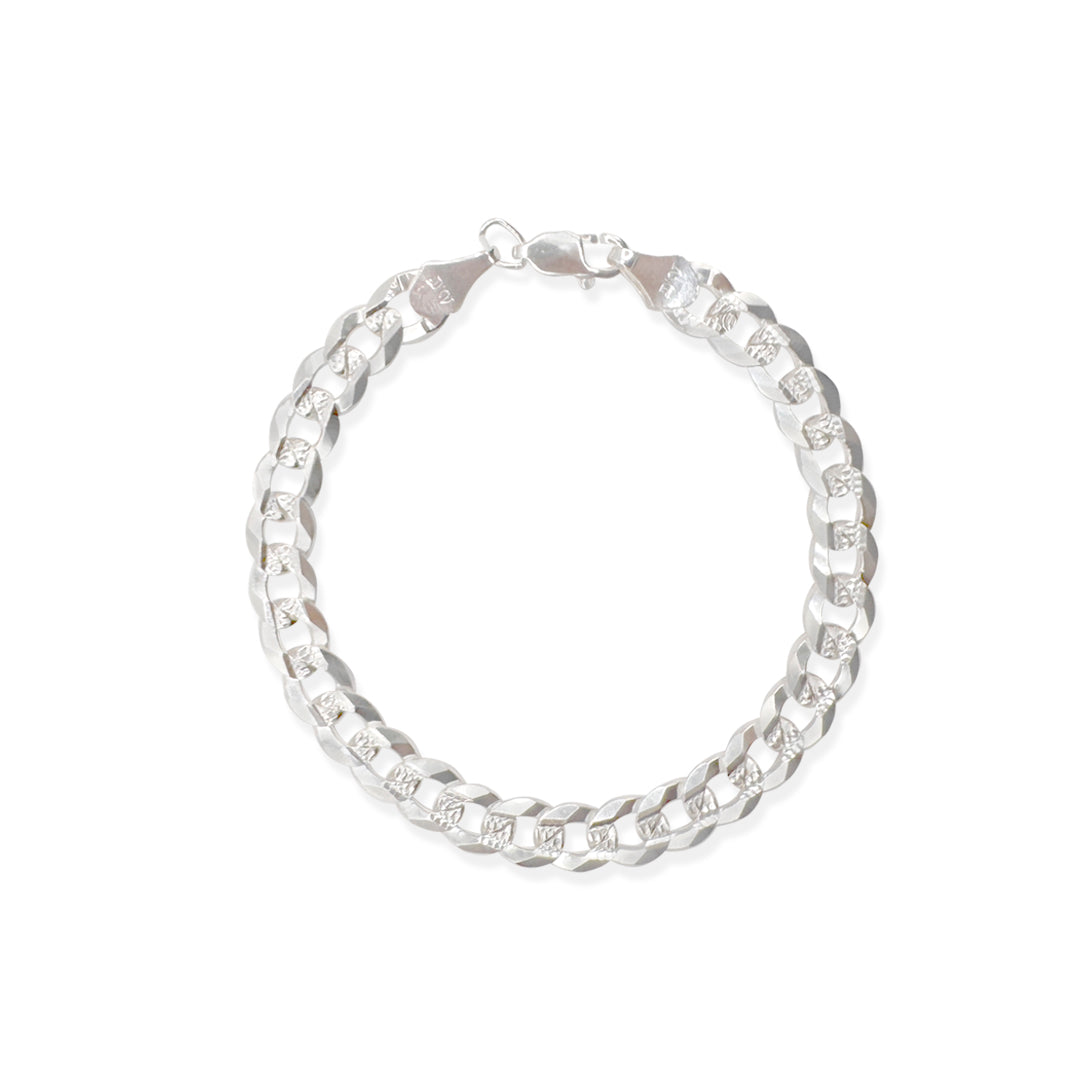 PULSO CUBANO AMERICANO 9MM PLATA .925