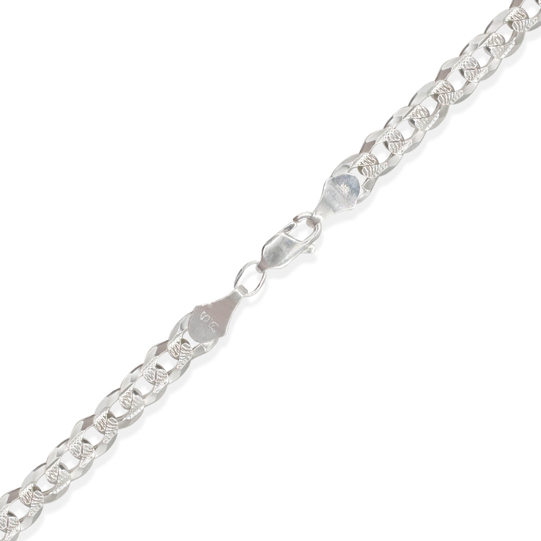 PULSO CUBANO AMERICANO ZEGRINADO 7MM PLATA .925