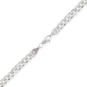 PULSO CUBANO AMERICANO ZEGRINADO 6MM PLATA .925