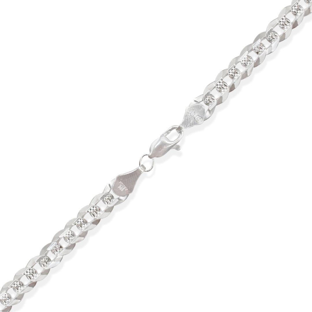 PULSO CUBANO AMERICANO ZEGRINADO 6MM PLATA .925