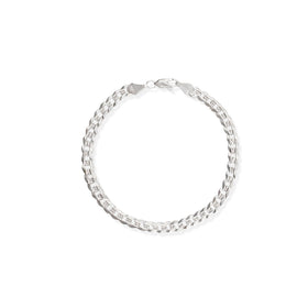 PULSO CUBANO AMERICANO ZEGRINADO 5MM PLATA .925