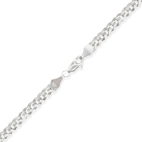 PULSO CUBANO AMERICANO ZEGRINADO 5MM PLATA .925