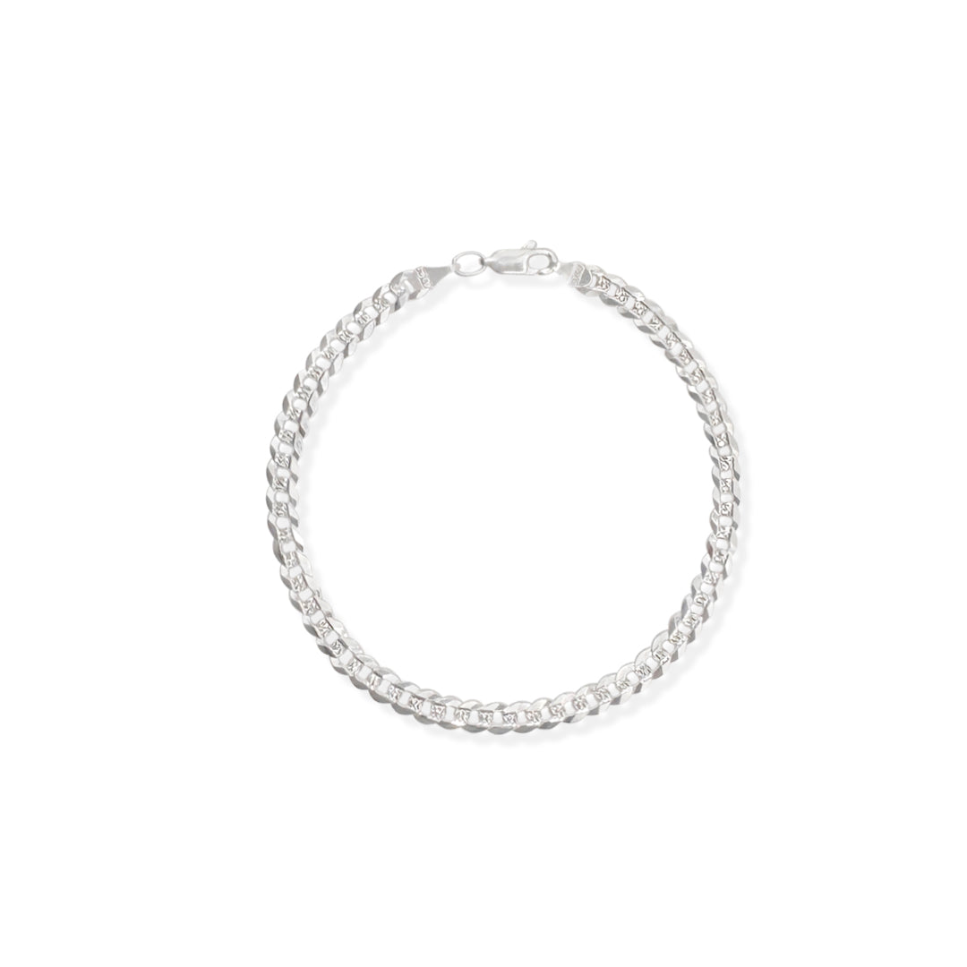 Pulso Cubano Americano 4mm Plata .925 de Plata .925 — joyería fina para mujer, envío gratis. RG Joyeros.