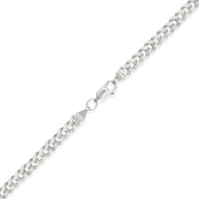 Detalle acabado en Plata .925 — Pulso Cubano Americano 4mm Plata .925. RG Joyeros.