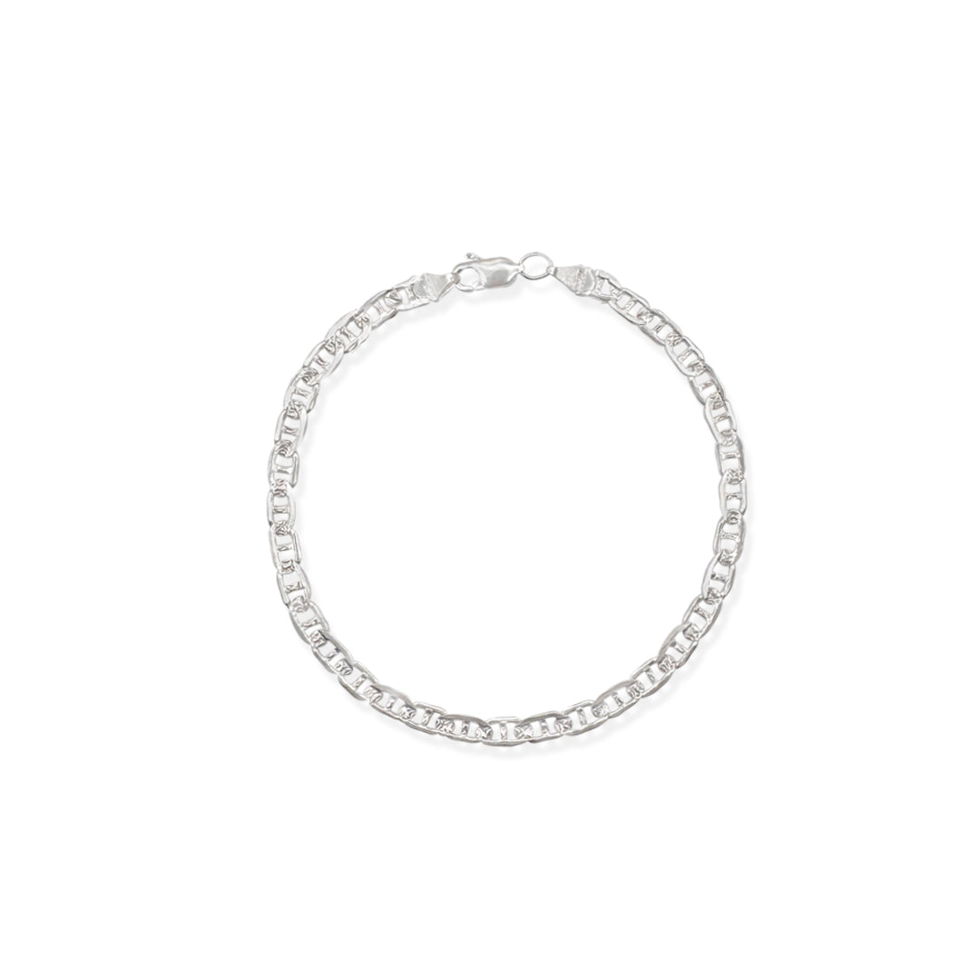 Pulso Guchi Ancla Martillado 4mm Plata .925 de Plata .925 — joyería fina para mujer, envío gratis. RG Joyeros.