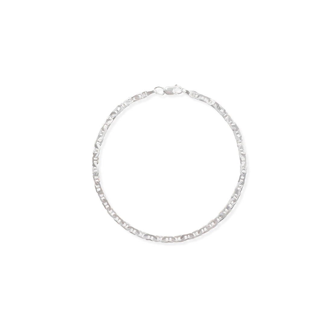 Pulso Guchi Ancla Martillada 3mm Plata .925 de Plata .925 — joyería fina para mujer, envío gratis. RG Joyeros.