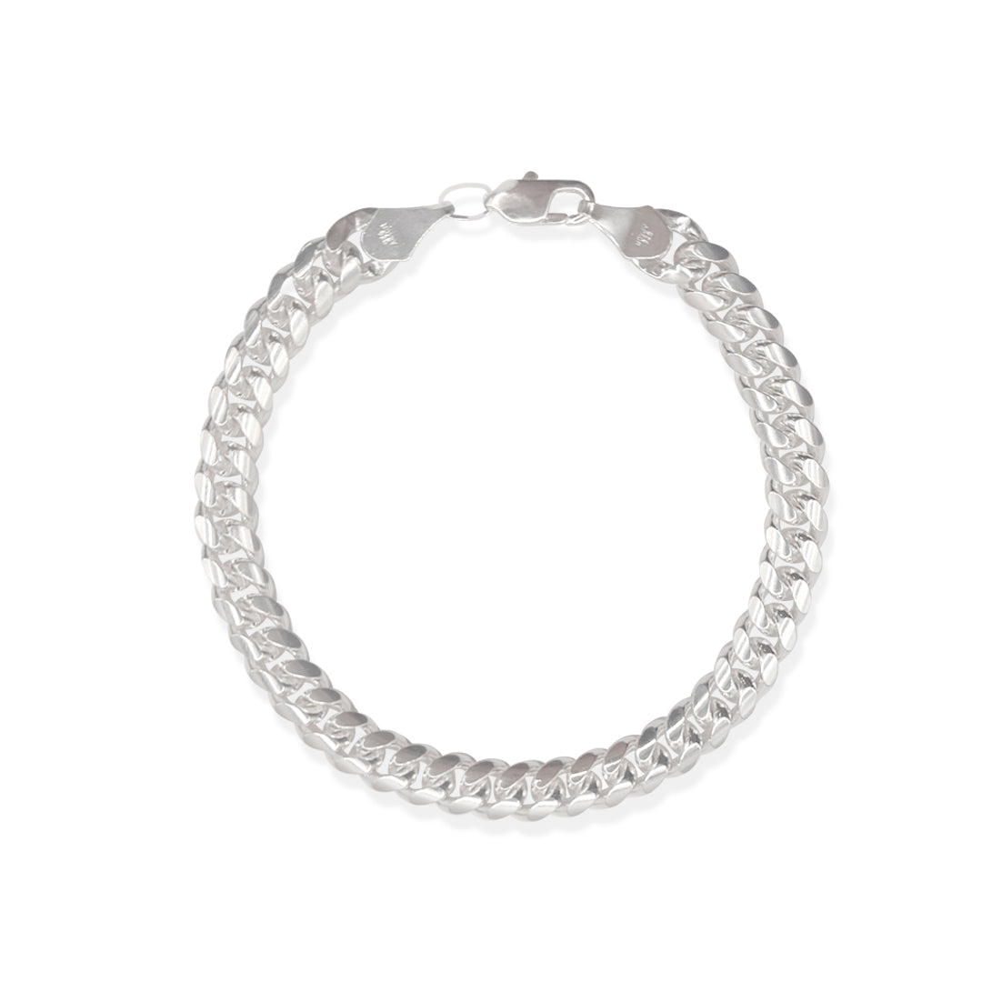 PULSO CUBANO 8MM PLATA .925