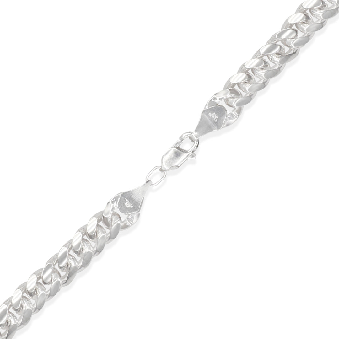 PULSO CUBANO 8MM PLATA .925