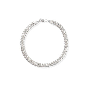 Pulso Cubano 6mm Plata .925 de Plata .925 — joyería fina para mujer, envío gratis. RG Joyeros.