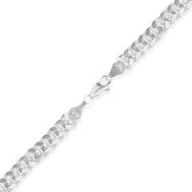 Detalle acabado en Plata .925 — Pulso Cubano 6mm Plata .925. RG Joyeros.
