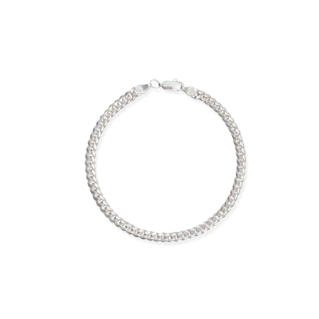Pulso Cubano 4mm Plata .925 de Plata .925 — joyería fina para mujer, envío gratis. RG Joyeros.