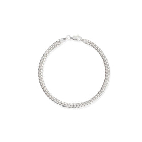 Pulso Cubano 4mm Plata .925 de Plata .925 — joyería fina para mujer, envío gratis. RG Joyeros.