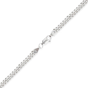 Detalle acabado en Plata .925 — Pulso Cubano 4mm Plata .925. RG Joyeros.