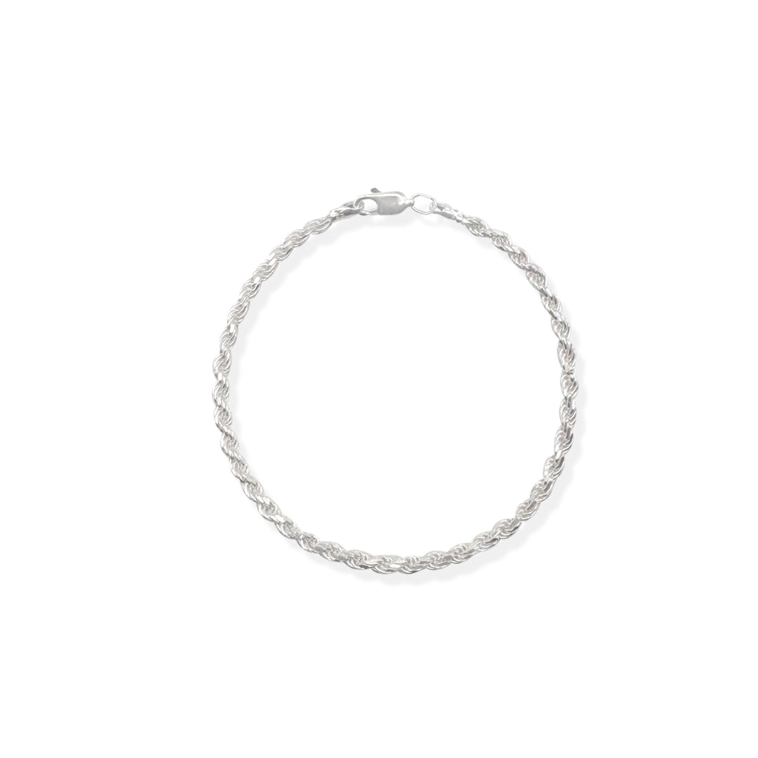 PULSO CUERDA DIAMANTADA 4MM PLATA .925