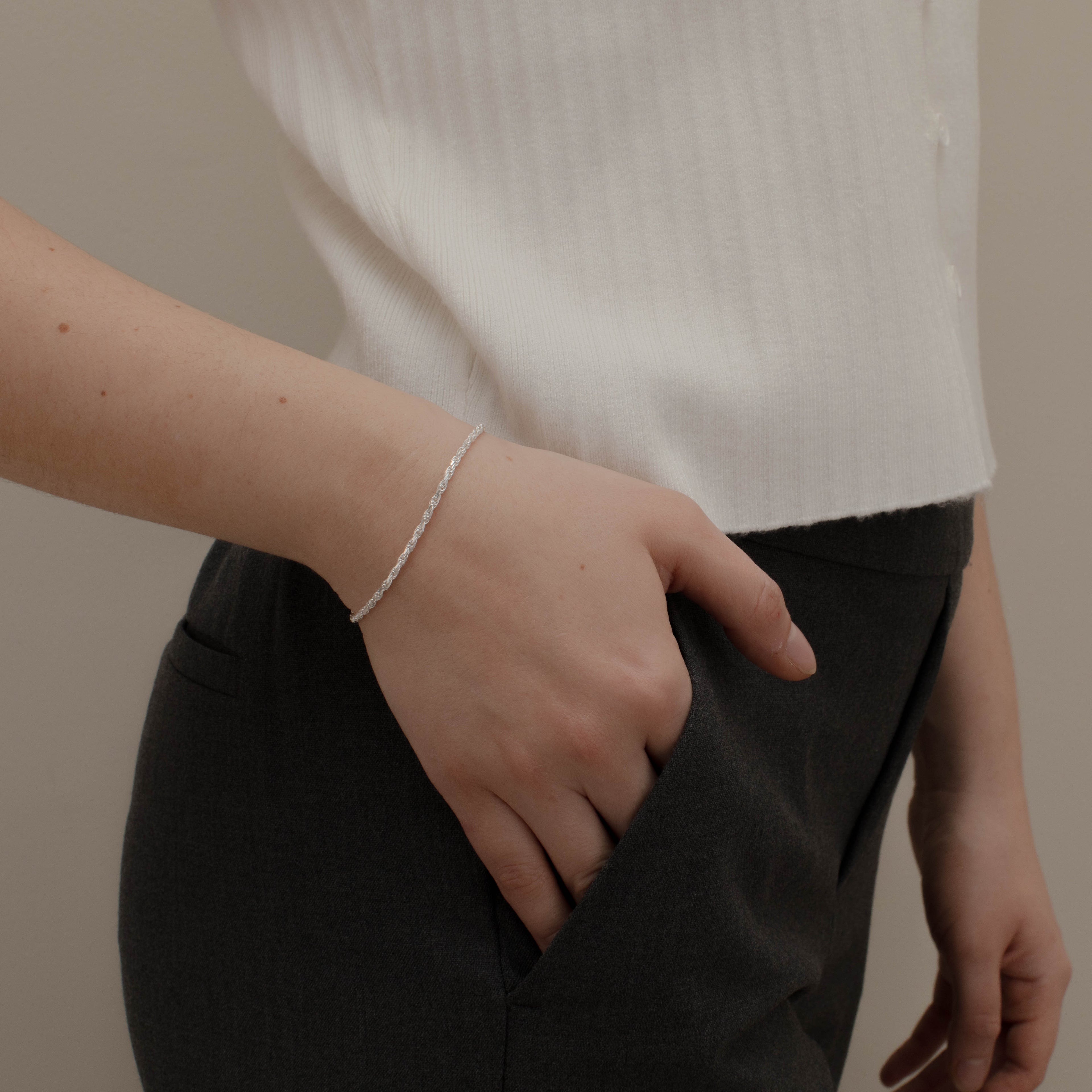 PULSO CUERDA 2MM PLATA .925