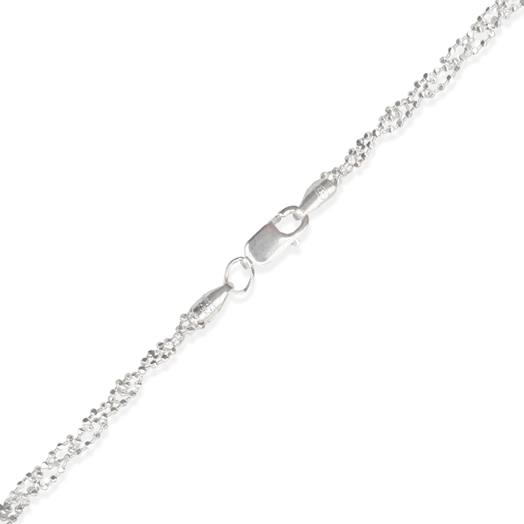 PULSO BOLITAS TRENZADAS 3MM PLATA .925