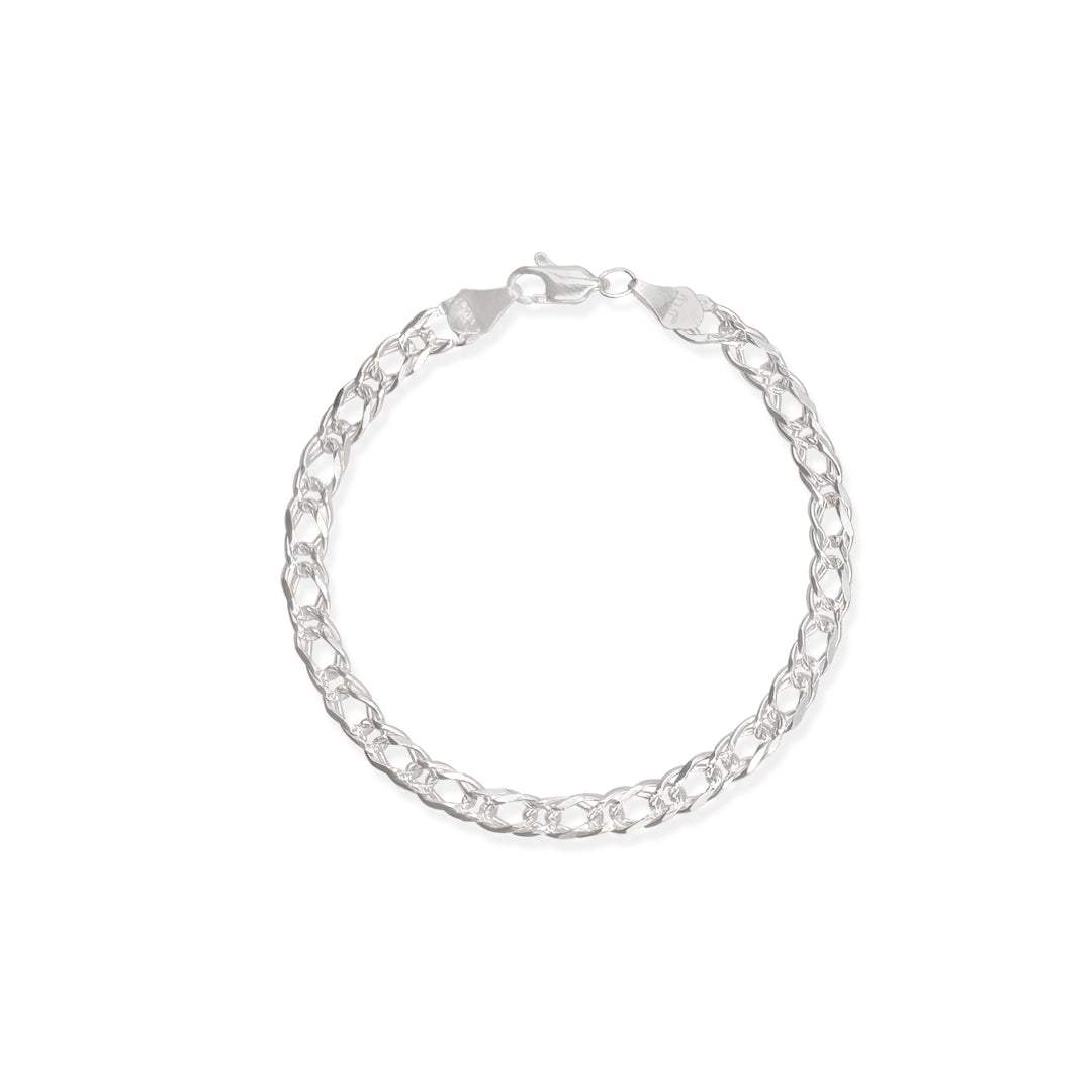 PULSO DOBLE ROMBO 5MM PLATA .925